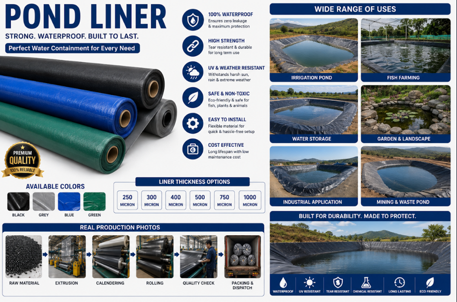 Shelter Pond Liners Water Conservation